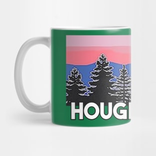 Yooper Life Houghton MI Blush Sunset Pine Tree Sunset T-Shirt T-Shirt Mug